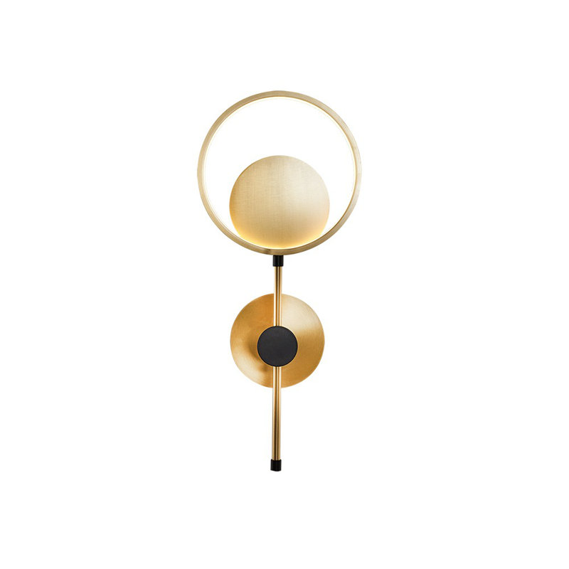 Modern Wall Lamp with Metal Body, Antique Finish, 9.4 x 22.0 x 6.3 inches | 1 x 15W LED, 3000K Warm White, 1500 Lm | Scandinavian Glam Design for Stylish Home Decor & Ambient Lighting