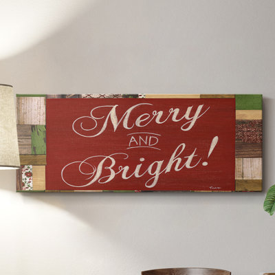 Merry and Bright - Toile tendue avec châssis - Prêt à accrocher