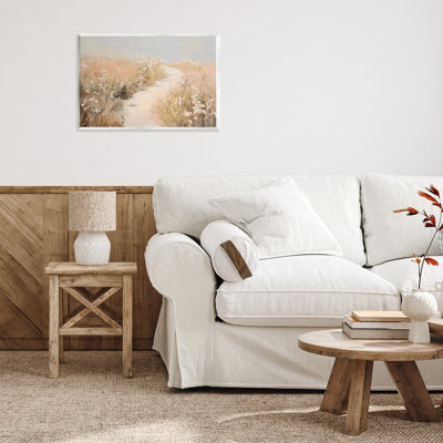 Plaque murale «White Wildflower Path» par Franklyn Gregory