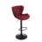 2pcs Red Bar Stool, Height Adjustable With Swivel, Velvet Upholstery, Foam Filled, Metal Structure, Non-slip Rubber Base, For Kitchen & 2 Stools, Swivel And Design, Upholstered, Filled Seat, Frame