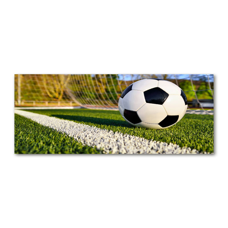Ball in the Goal 1 Piece Wrapped Canvas Wall Art
