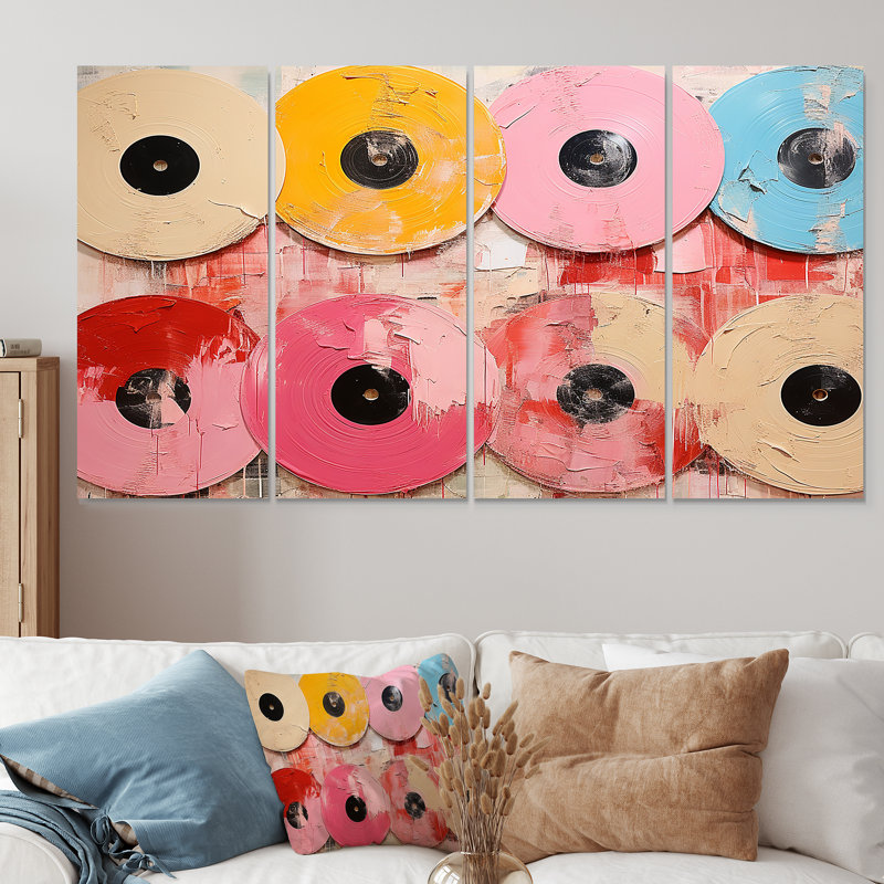 Ensemble de décorations murales 4 pièces, H 32 po x l 64 po