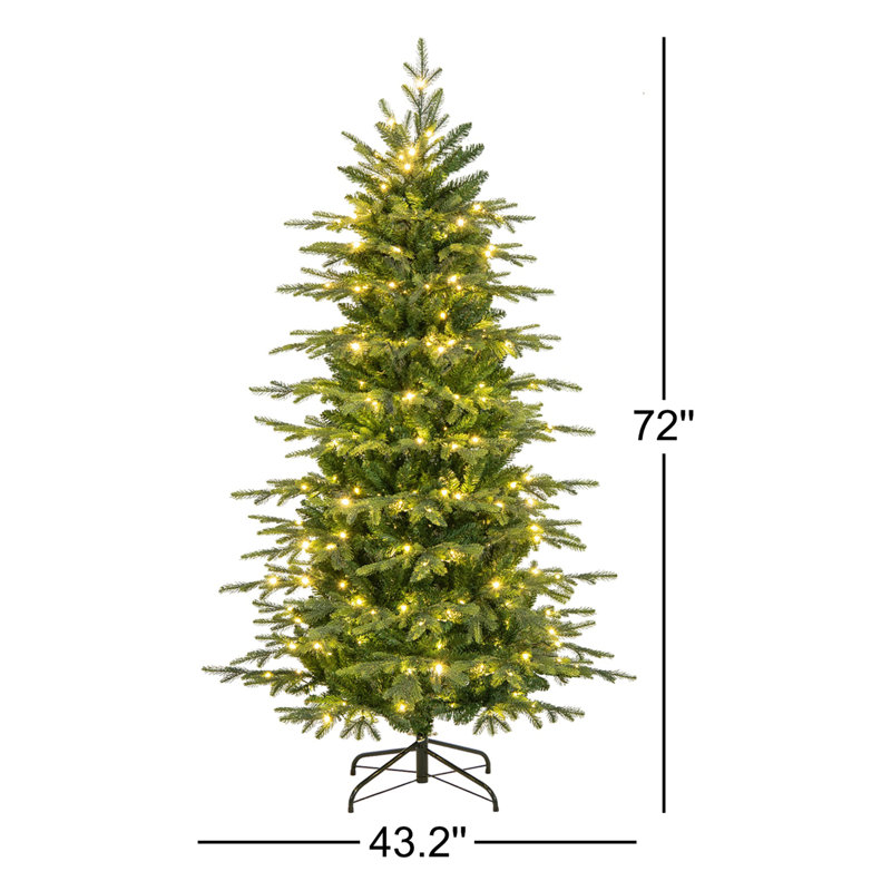 Sapin de Noël pré-éclairé Courter, 6'