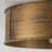 3-Light Vintage Gold Industrial Drum Flush Mount