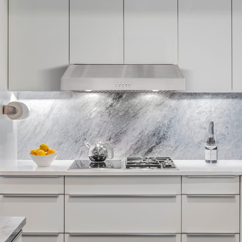 Cosmo 30 in. Haven Collection Ducted Under Cabinet Range Hood, LED Lights, Button Control, Permanent Filters, Stainless Steel