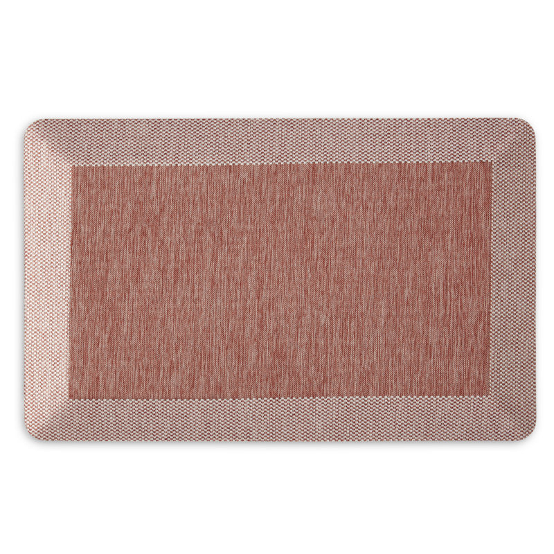 Martha Stewart Mira Modern Heathered Anti-Fatigue Air-Infused Kitchen Mat, Rectangle 1' 8" x 2'8", Spice