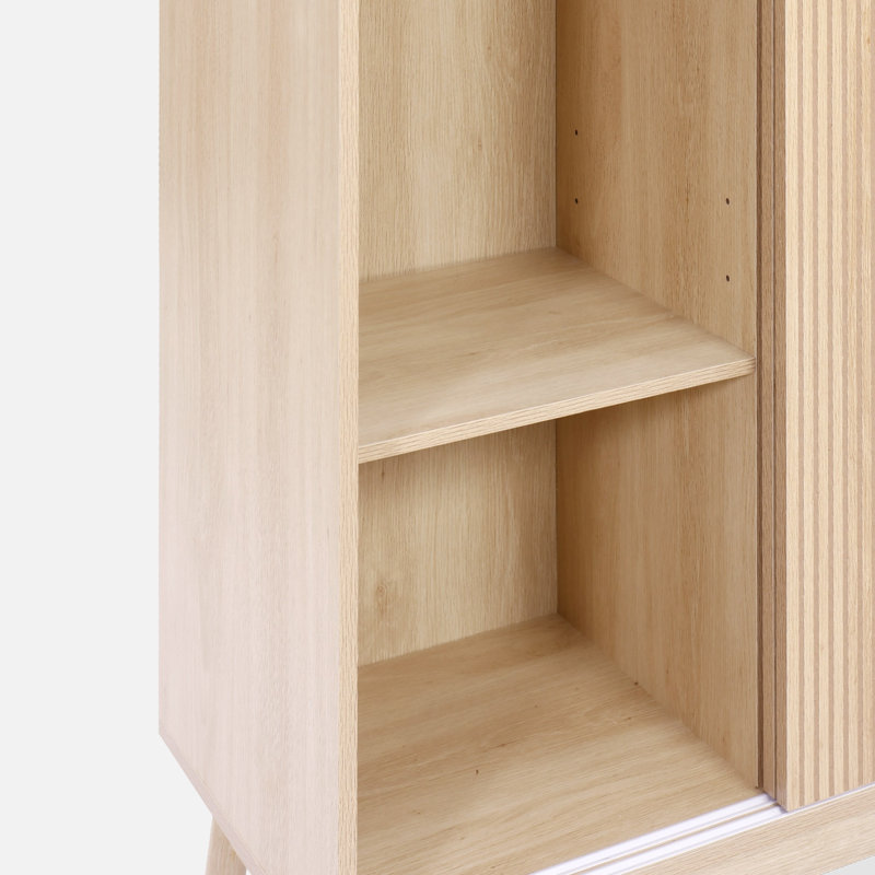 Alphanso 80cm Scandinavian Style Wine and Dinnerware Cabinet
