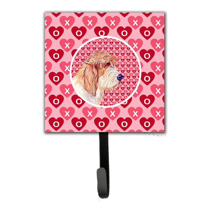 Porte-garde-basset griffon bruxellois vendéen saint valentin et dame de pique et crochet à clé petite