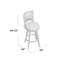 Avdija Rustic Upholstered Driftwood Swivel Bar Stool-112232070-112232072