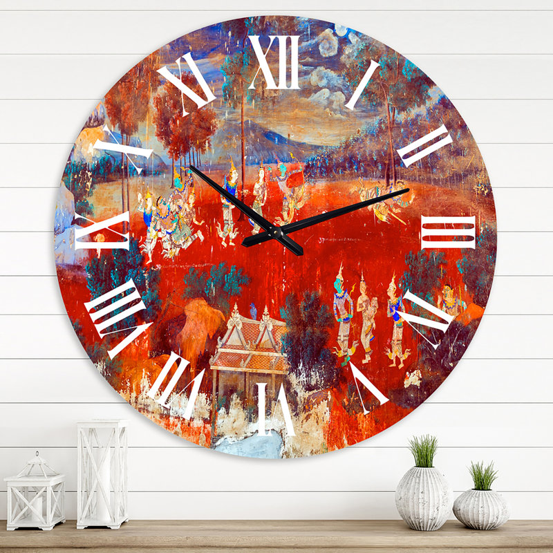 Horloge murale traditionnelle peinte sur une plaque royale en Colombie, Grand
