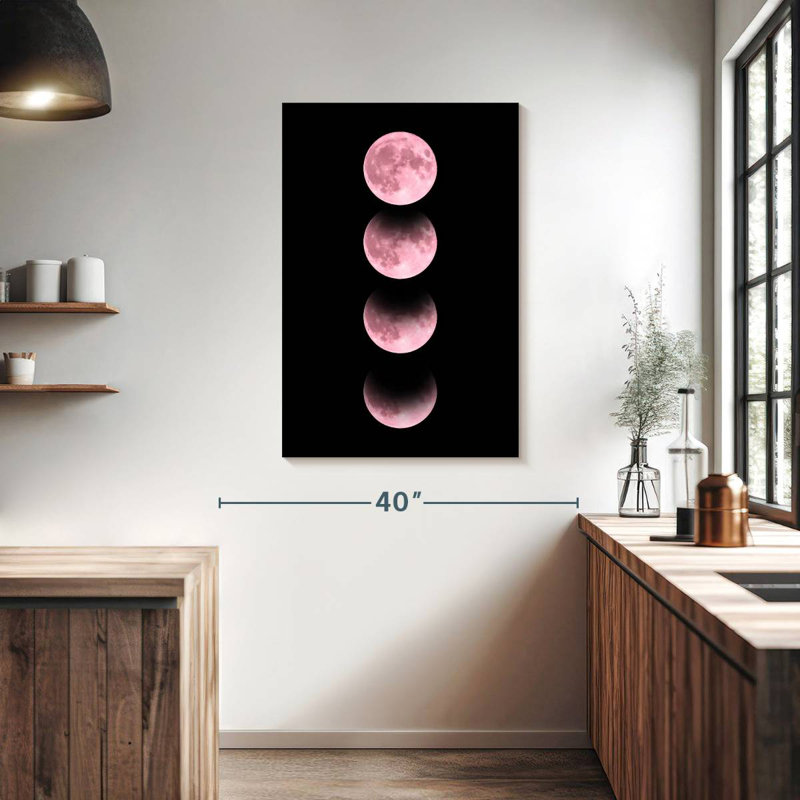 Lune rose pastel Oberle, H 39 po x l 26 po