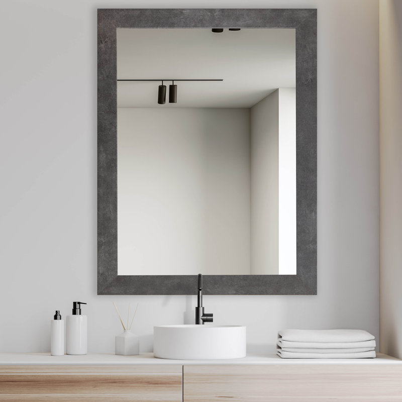 Wauconda Engineered Wood Flat Wall Mirror, 45.5" x 39.5"