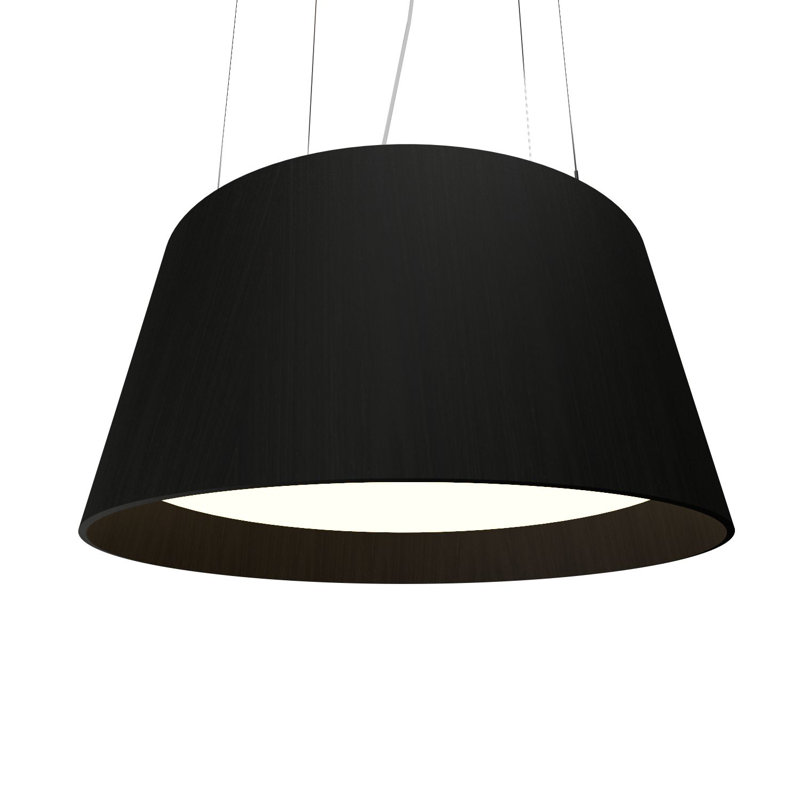 1 - Light LED Pendant, 13.78" H x 39.37" W x 39.37" D, Charcoal
