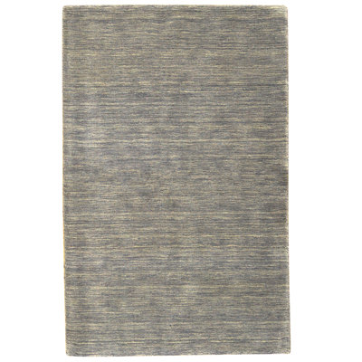 High-Quality Hand-Knotted Grey And Silver Area Rug