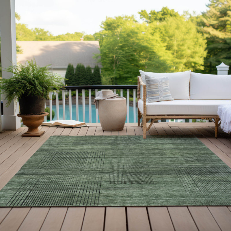 Tapis intérieur / extérieur Malchow avec envers antidérapant, Rectangulaire 3 pi x 5 pi