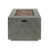 Square Iron Fire Pit With 50,000 BTU High-Output Burner For Outdoor Warmth And Ambiance.-387746018-387746019
