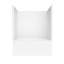 Ensemble de bordure de douche et de baignoire l 60 po x P 30 po x H 60 po, 4 murs de douche en acrylique à surface solide imperméable, installation de remplacement de carrelage sans coulis sur une tuile ou une cloison sèche existante, blanc-121334745