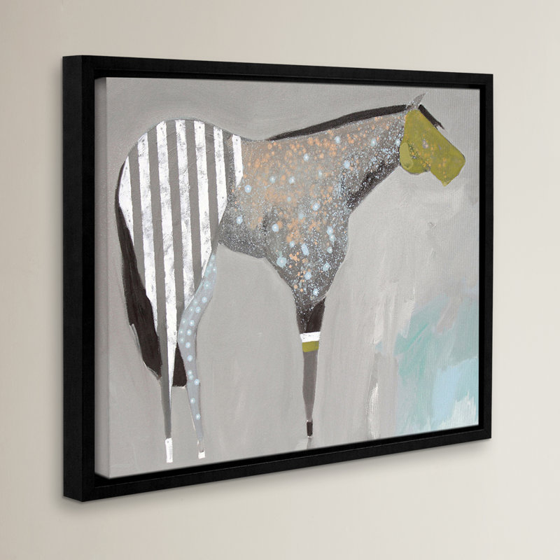 Cheval n ° 63 - reproduction sur toile, H 18 po x l 24 po x P 2 po