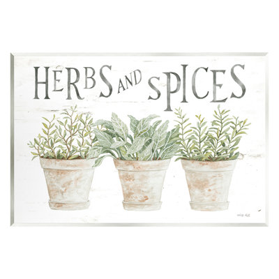 Country Herbs & Spices Wall Plaque Art by Cindy Jacobs