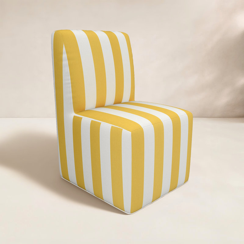 Chaise de patio Eliana Praia Sunbrella®, Tournesol à voile avec rayures Cabana