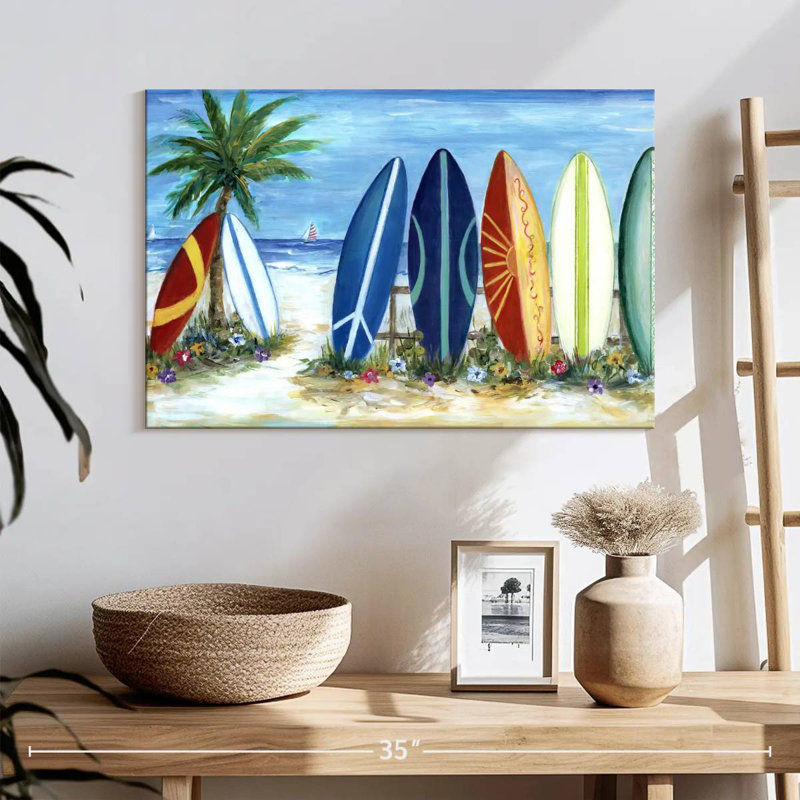 Senne Surf's Up Surfboards, 16" H x 24" W