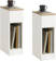 Breyonna Modern Narrow End Table Nightstands Set of 2 with drawers