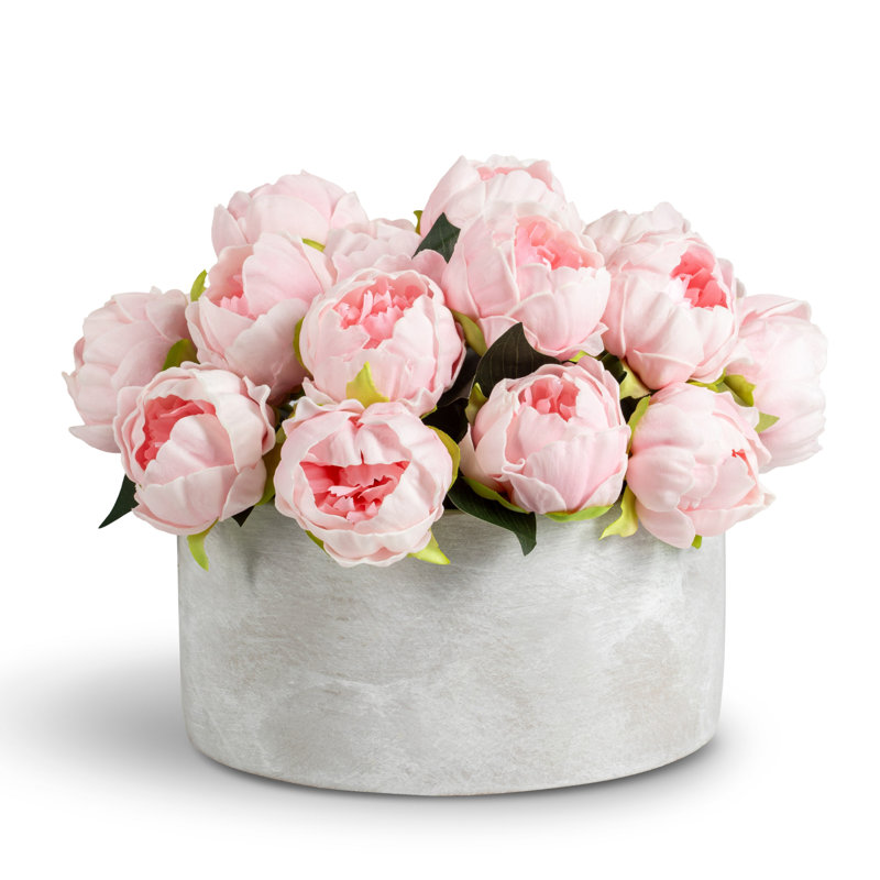 Arrangement de pivoines Marlowe RealTouch, Rosé