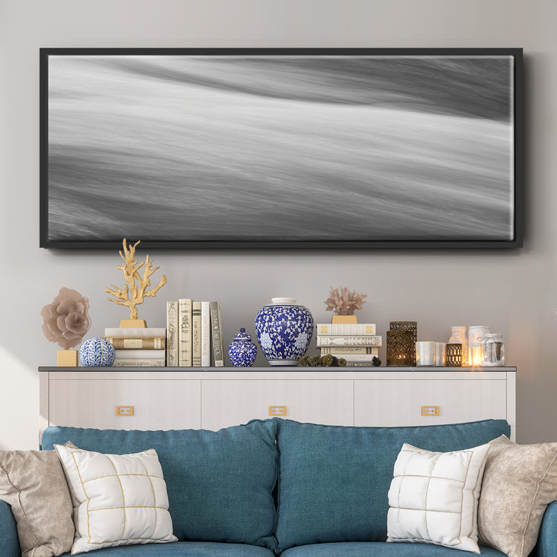 Panneau noir et blanc VI - Toile avec cadre