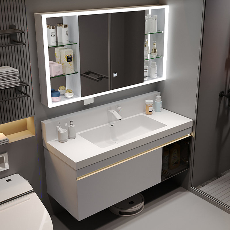 Simple and light luxury bathroom cabinet