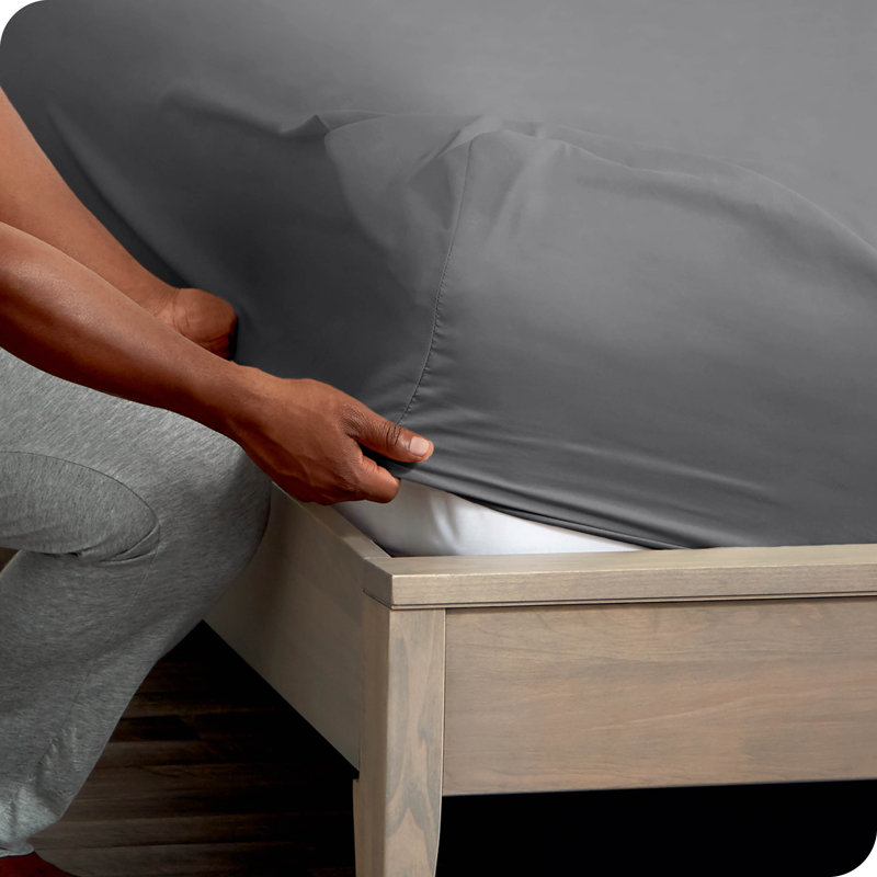 Drap-housse à poches profondes en microfibre ultra-douce, Gris, Drap-housse de taille double