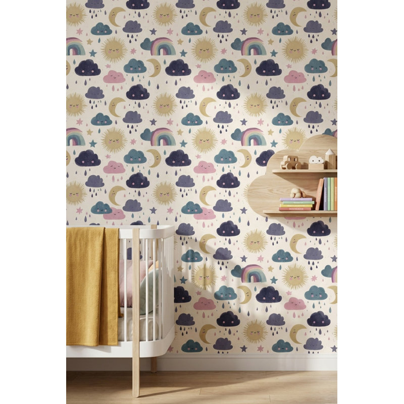 Rouleau de papier peint pour chambre de bébé, Texturé non collé