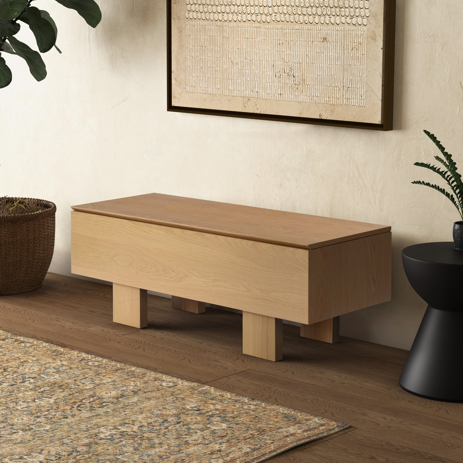 Olavi 50" Bedroom Bench, Natural