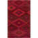 Tapis rouge en laine noué à la main Crites