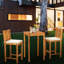 Outdoor 3 - Piece Teak Bistro Set with Cushions-172366117