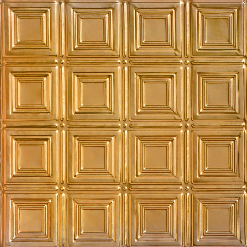 Carreau de plafond en fer-blanc clouté 2 pi x 2 pi Shanko, Cuivre Lincoln