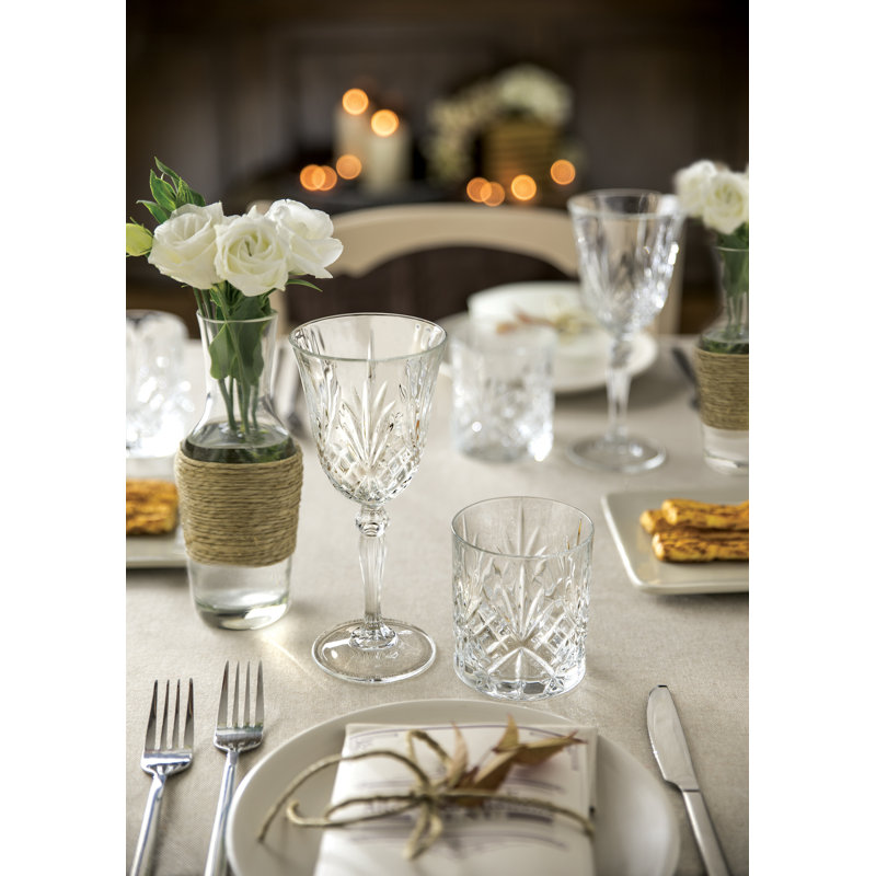 Elegant Clear Crystal Wine Glass Set for Cold Beverages