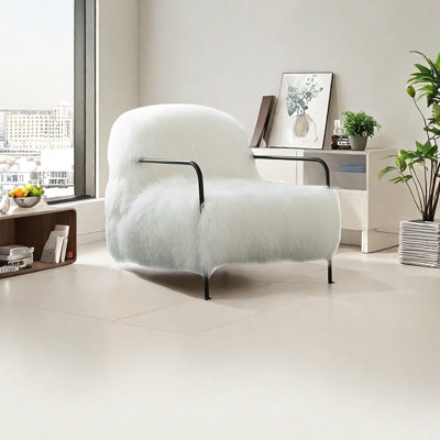 Light luxury style wool Leisure chair