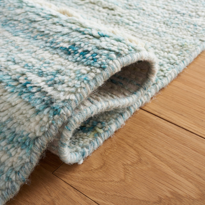 Pecktonville Hand Woven Performance Abstract Rug, Round 4'