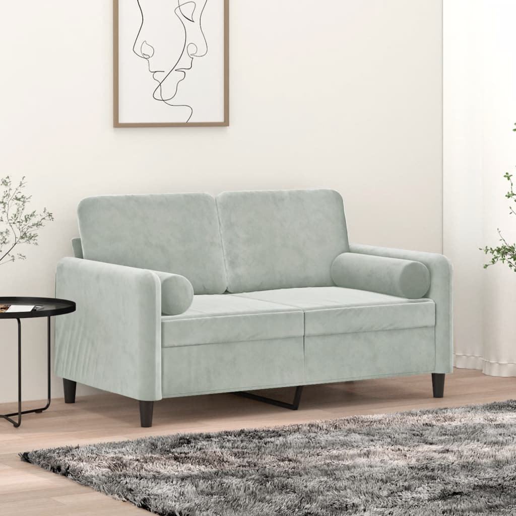 Vidaxl 2-Sitzer-Sofa Mit Zierkissen 120 Cm Samt 138