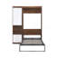 Lit escamotable simple avec armoire murale, blanc