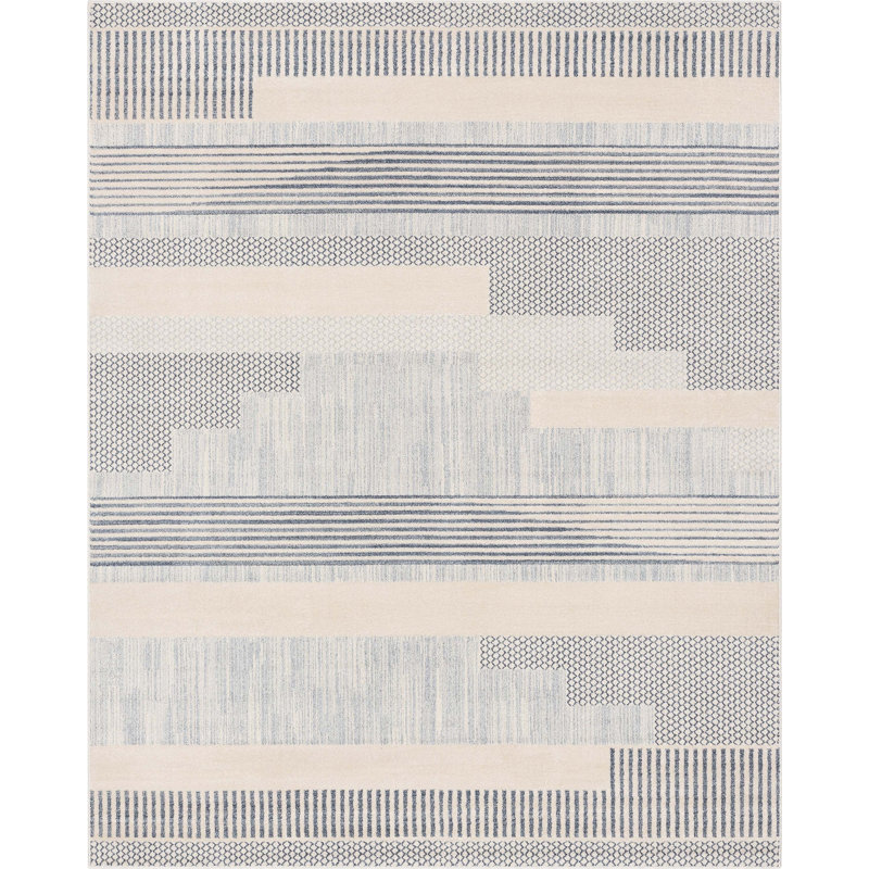 Well Woven Harlow Briar Tribal Geometric Abstract Light Blue Looped Pile Rug, Rectangle 160 x 220cm