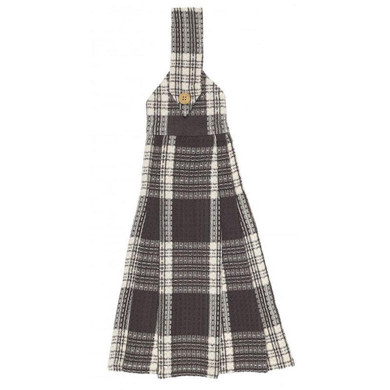 Cotton Waffle Tea Towel Kitchen Towel, Grey, White