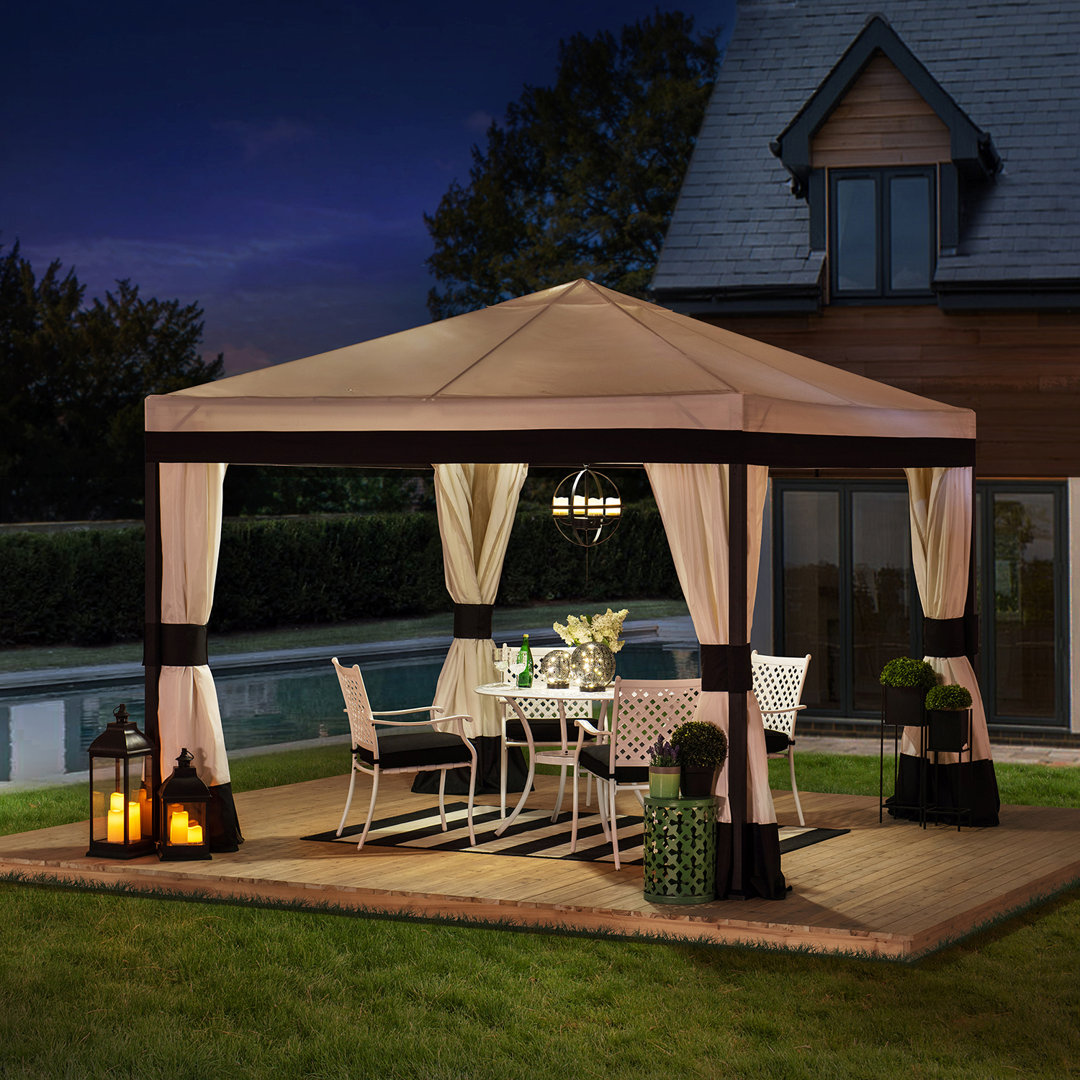 Sunjoy 300 cm x 300 cm Pavillon aus Stahl