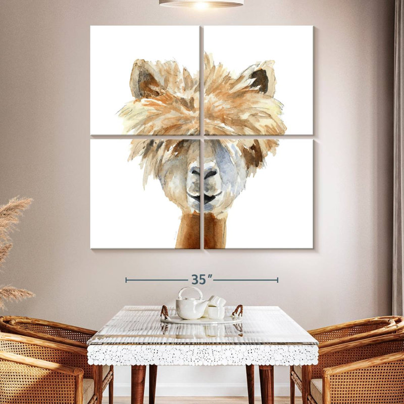 Brampt Llama With Bangs, 50" H x 50" W