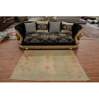 Tapis doux pastel à motif de losanges pastel: 4x6