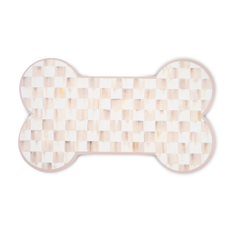 Rosy Check Pup Placemat, Brown/White