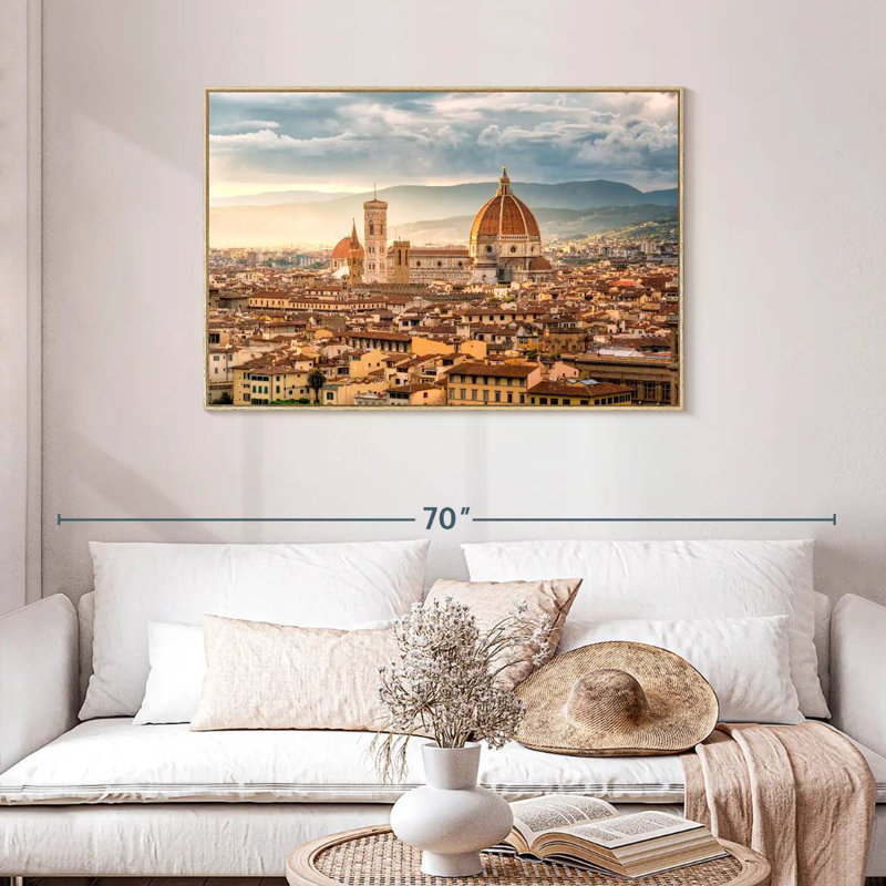Cathédrale Santa Maria Novella, Cadre flottant en bois naturel, 43 po x 29 po