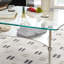 Square Tempered Glass Stainless Steel Coffee Table