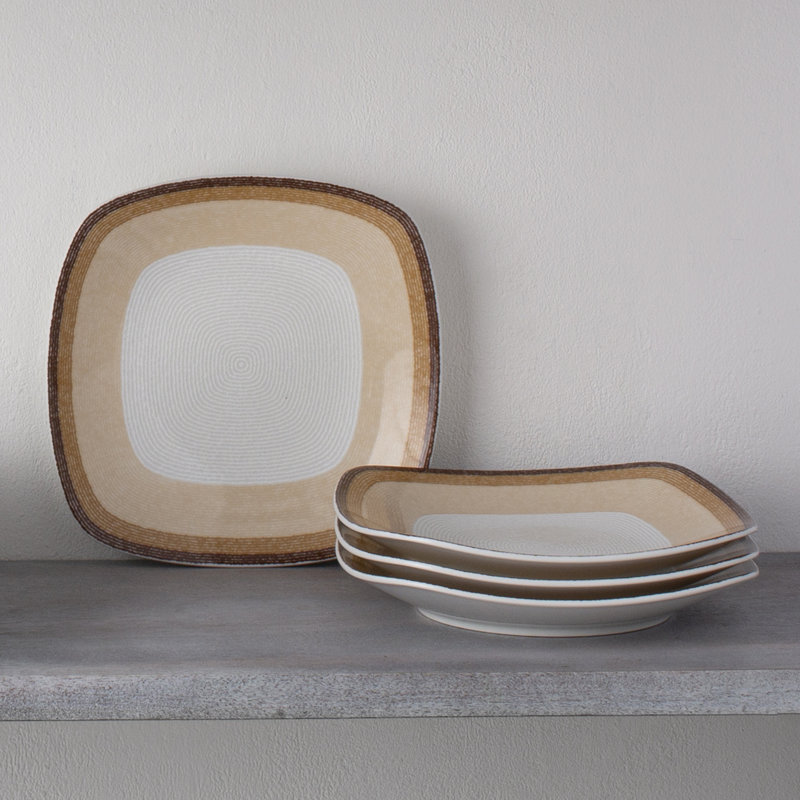 Assiettes à salade carrées Noritake Colorscapes Layers, 8 1/4 po, Désert