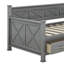 Lit de jour simple avec 2 grands tiroirs, structure en forme de X-957307082